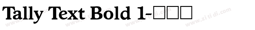 Tally Text Bold 1字体转换